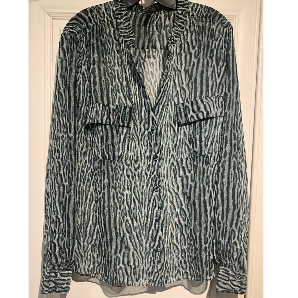BCBG Animal Print Blouse